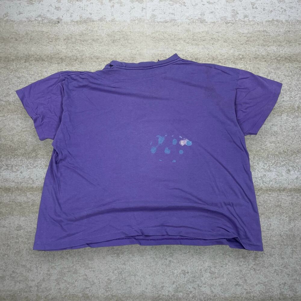 Vintage 90s Tweety Bird Shirt Mens M Purple Looney Tunes Cotton Short Sleeve - Picture 2 of 6